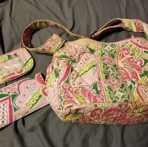 Vera Bradley purse with ID case&checkbook cover